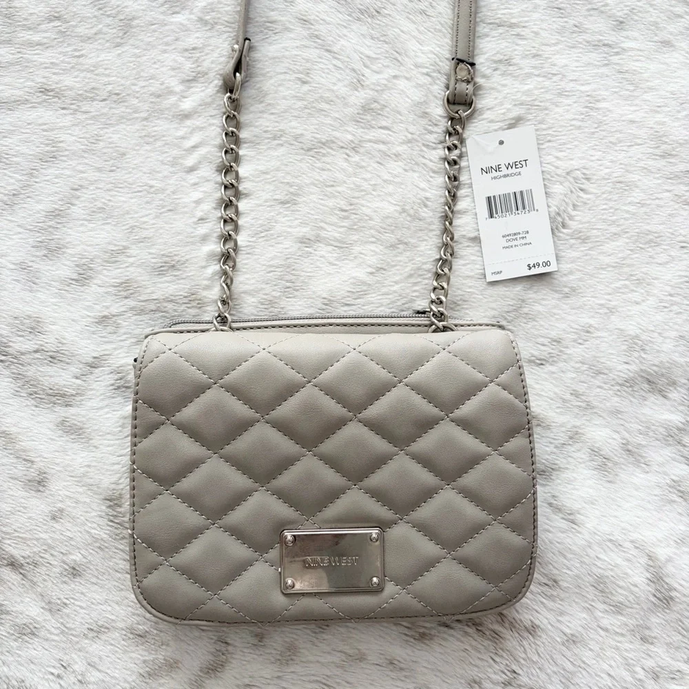 NWT Nine West Small Quilted Crossbody Bag